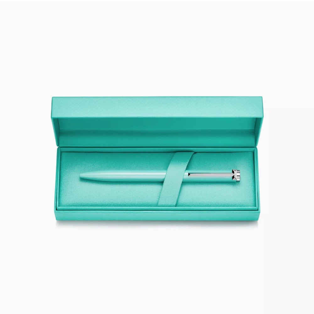 Brand new Ballpoint Pen in Brass with Tiffany Blue® Lacquer Finish